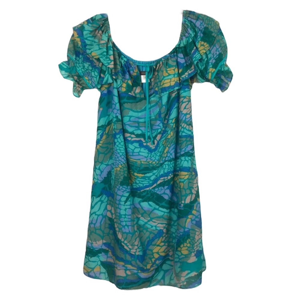 Single Green Blue Multi Dress